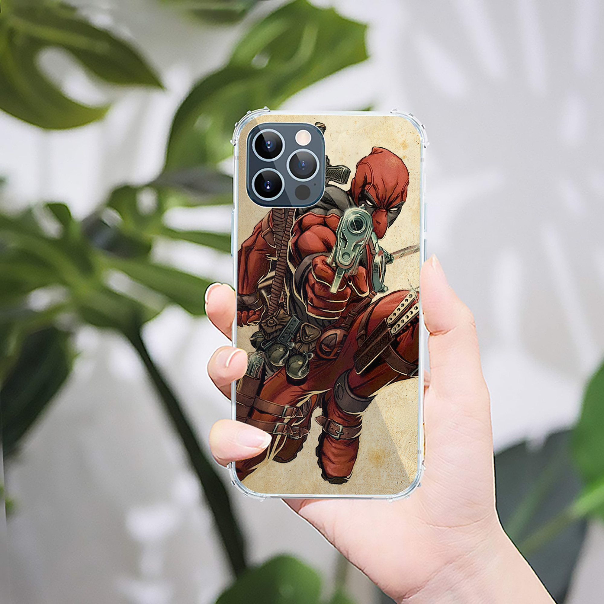 （画像用） Deadpool デッドプール 【iPhone 12シリーズ対応】透明スマホケース（クリアソフトケース）